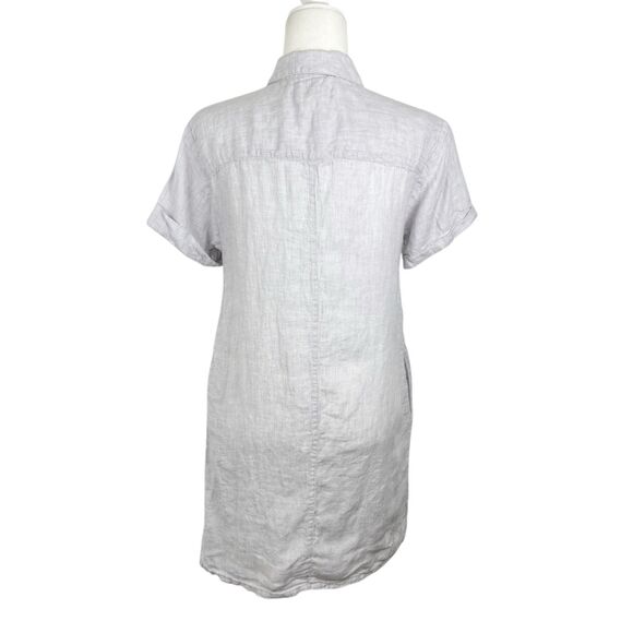C&C California Linen Shirt Dress Women Small Short Sleeve Button Up Collared - Picture 4 of 14